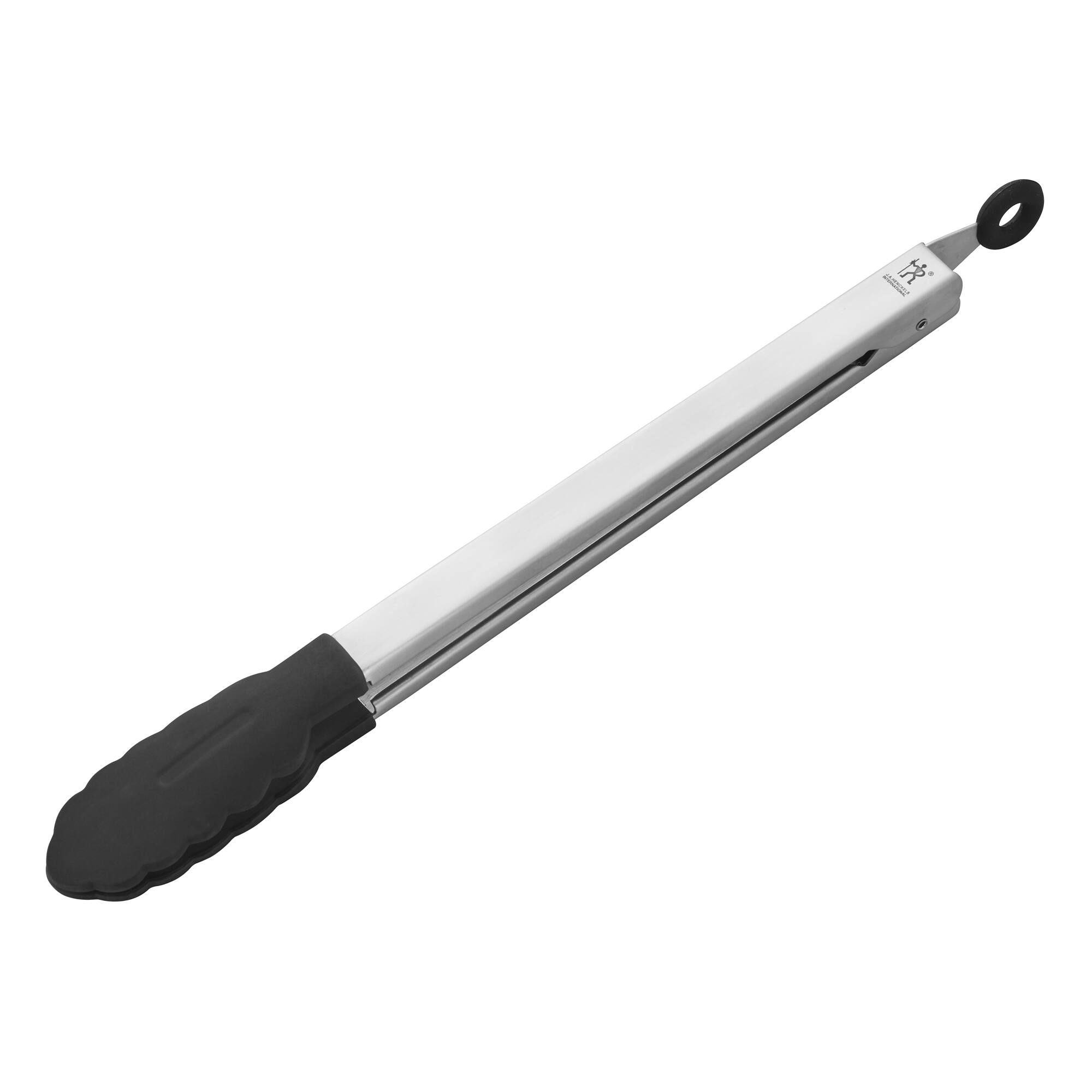 Alt View 1. Henckels - Henckels 12-inch Stainless Steel Silicone Tongs - Stainless Steel.