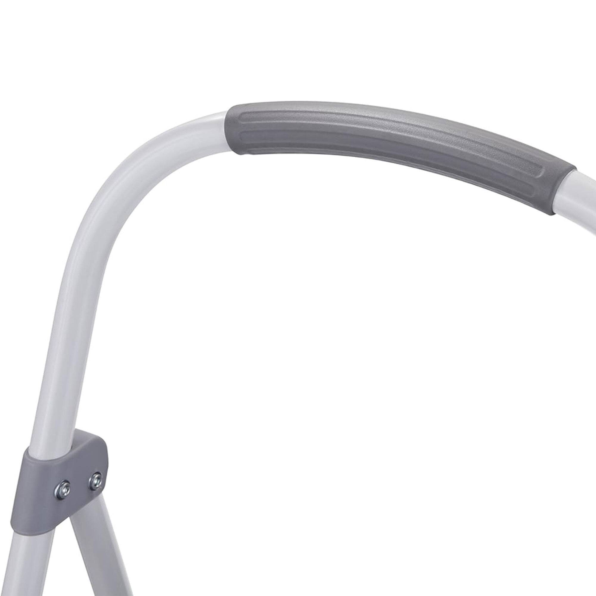 Alt View 8. RubberMaid - Rubbermaid 3 Step Folding Ladder, Steel Foldable Step Stool w/ Hand Grip, White - White.