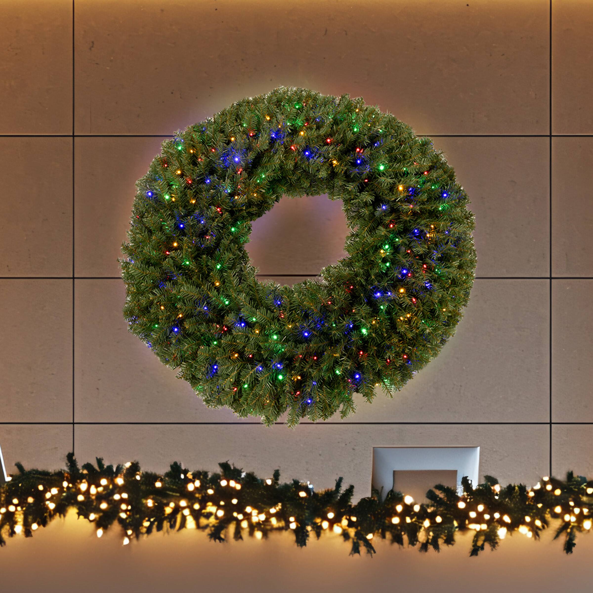 Alt View 1. Elf Stor - Artificial Christmas wreath -60 in - Green.