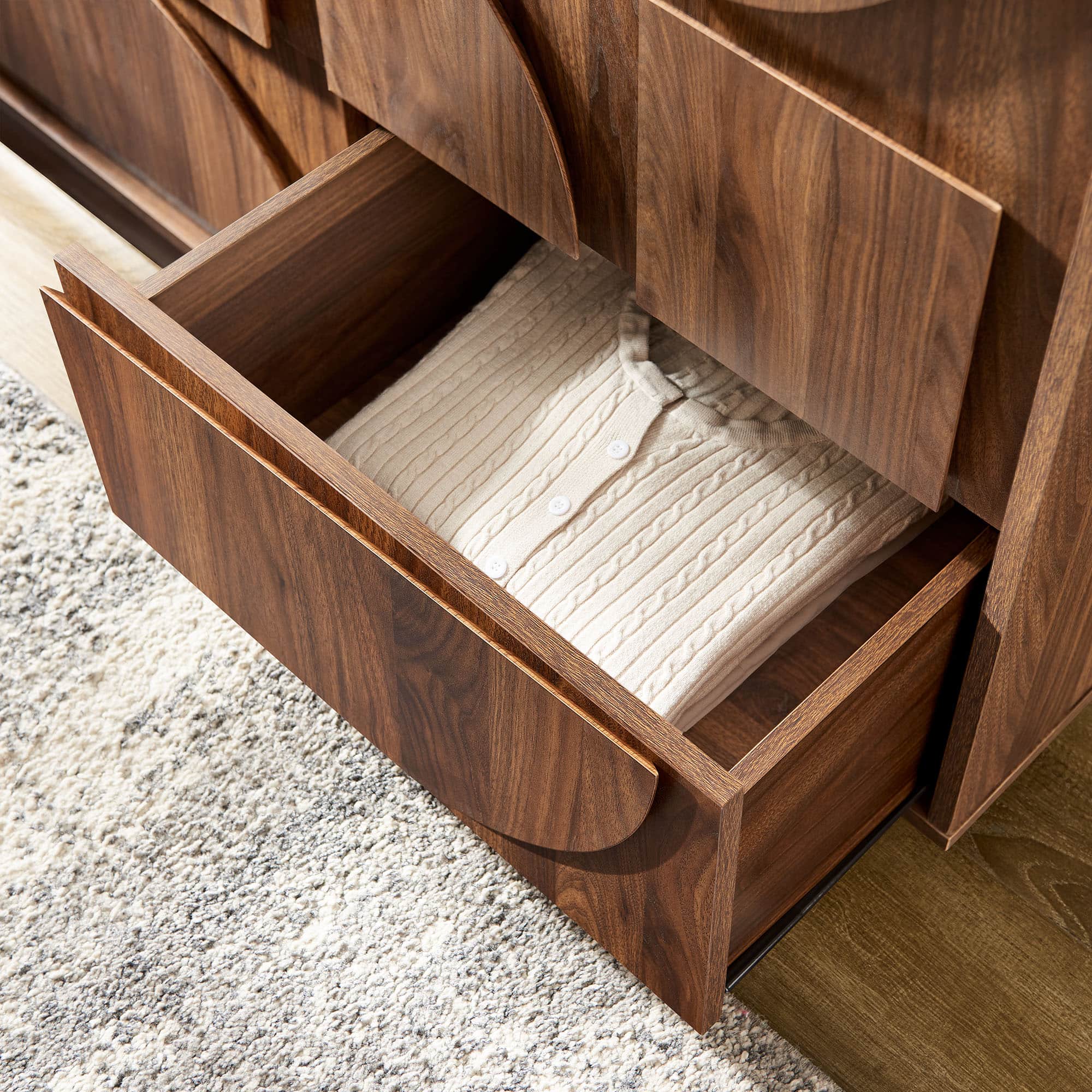 Bulwark 3 Door Wardrobe Closet by Modway Walnut - Best Buy