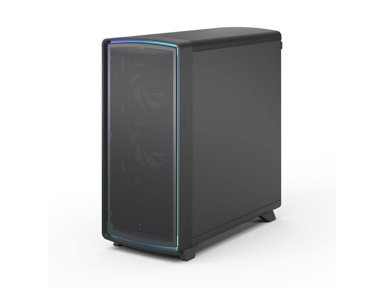 Alt View 10. Fractal Design - Fractal Design Summit Ambience Blackout TG Blackened Oak PC Case - ARGB Gen II, 3x Momentum 14 Fans, ATX/E-ATX/mATX/ITX - Black.