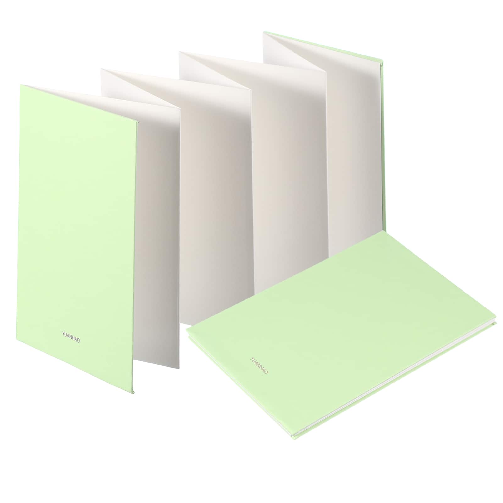 Unique Bargains - 7.5x5.2 Inch Concertina Sketchbook, 16 Sheets 300GSM Unfold 103cm Blank Travel Journal for Drawing - Green price history on PriceWatchPro