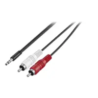 Insignia™ - 6' 3.5 mm to Stereo Audio RCA Cable - Black - Front_Zoom