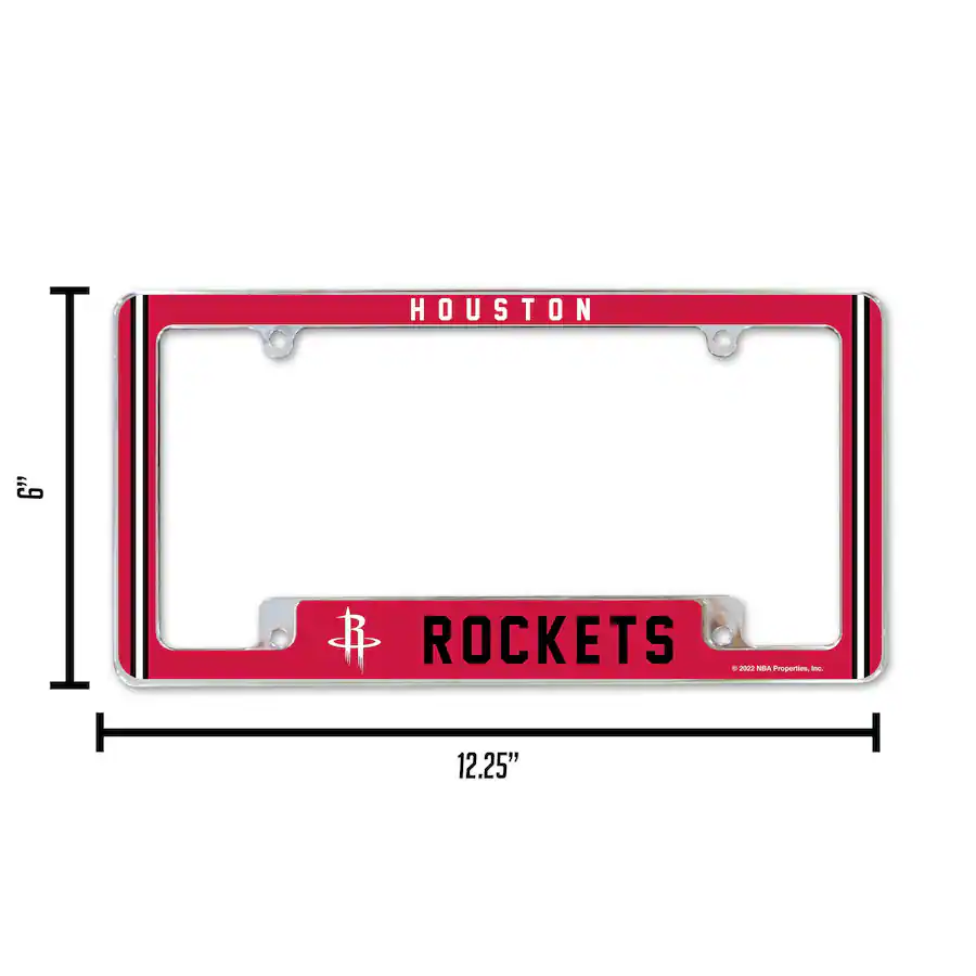 Houston Rockets License Plate Rico Industries Houston Basketball Rockets Chrome Metal License Plate ...