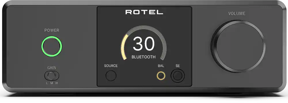 ROTEL VOLUME POWER 30 BLUETOOTH GAIN SOURCE BALANCE