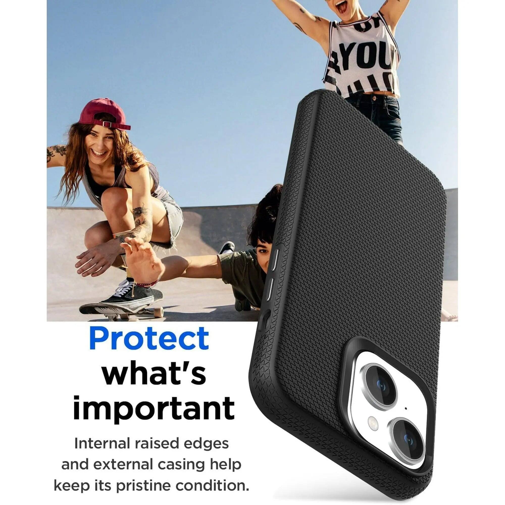 Protect what's important  
Internal raised edges and external casing help keep its pristine condition.