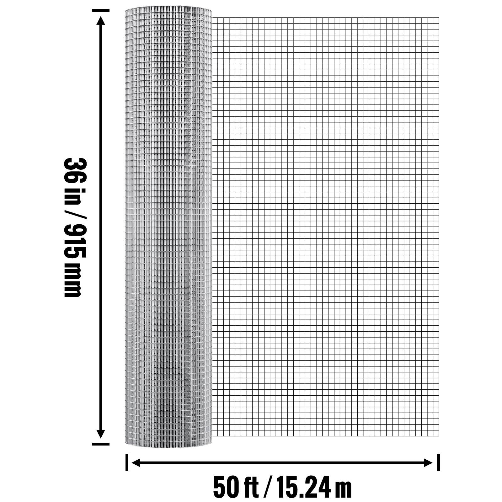 36 in / 915 mm, 50 ft / 15.24 m