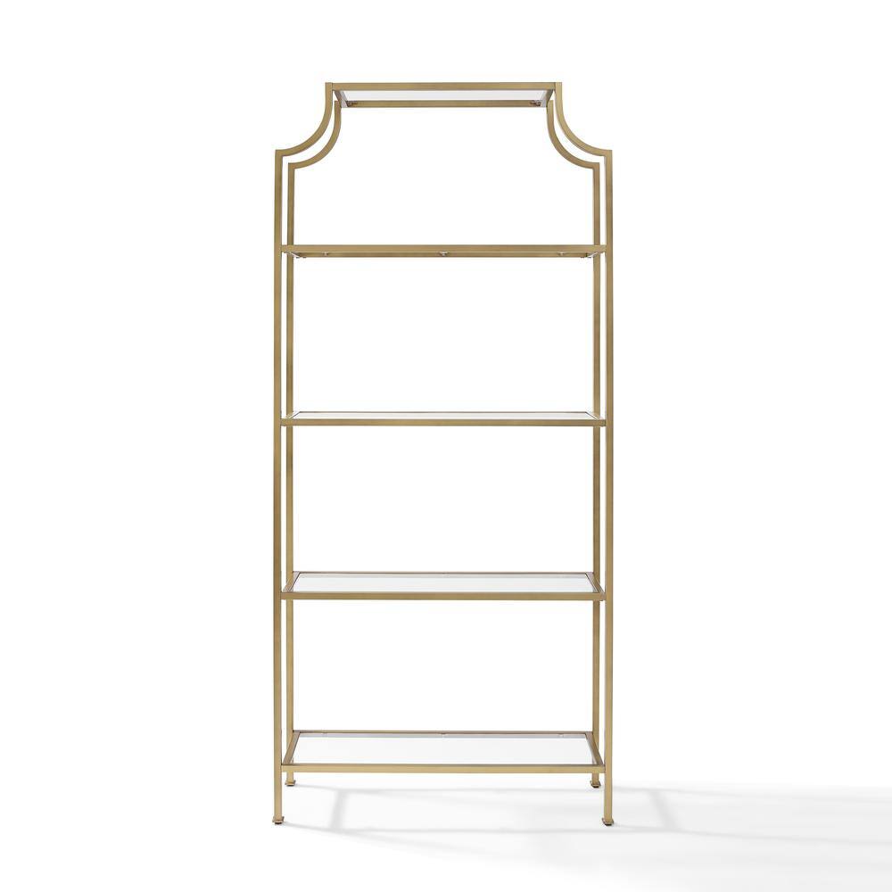 Alt View 1. Crosley Furniture - Aimee Etagere Bookcase - Soft Gold.