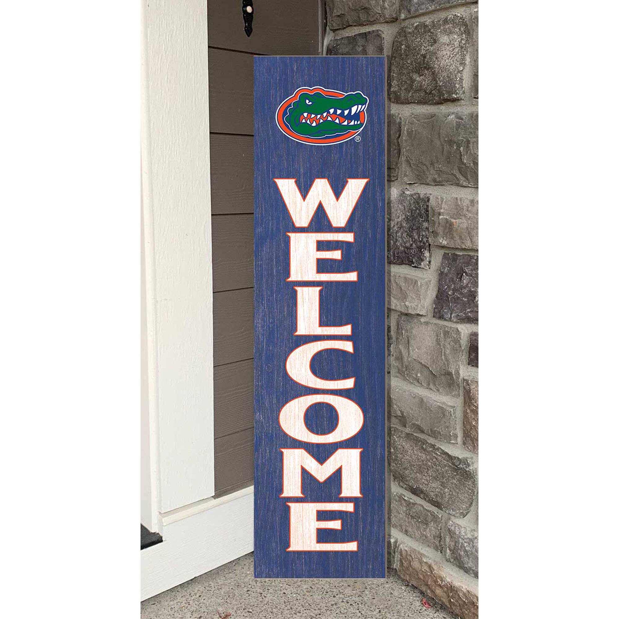 Alt View 1. Jardine - Florida Gators 12'' x 48'' Welcome Outdoor Leaner - Blue.