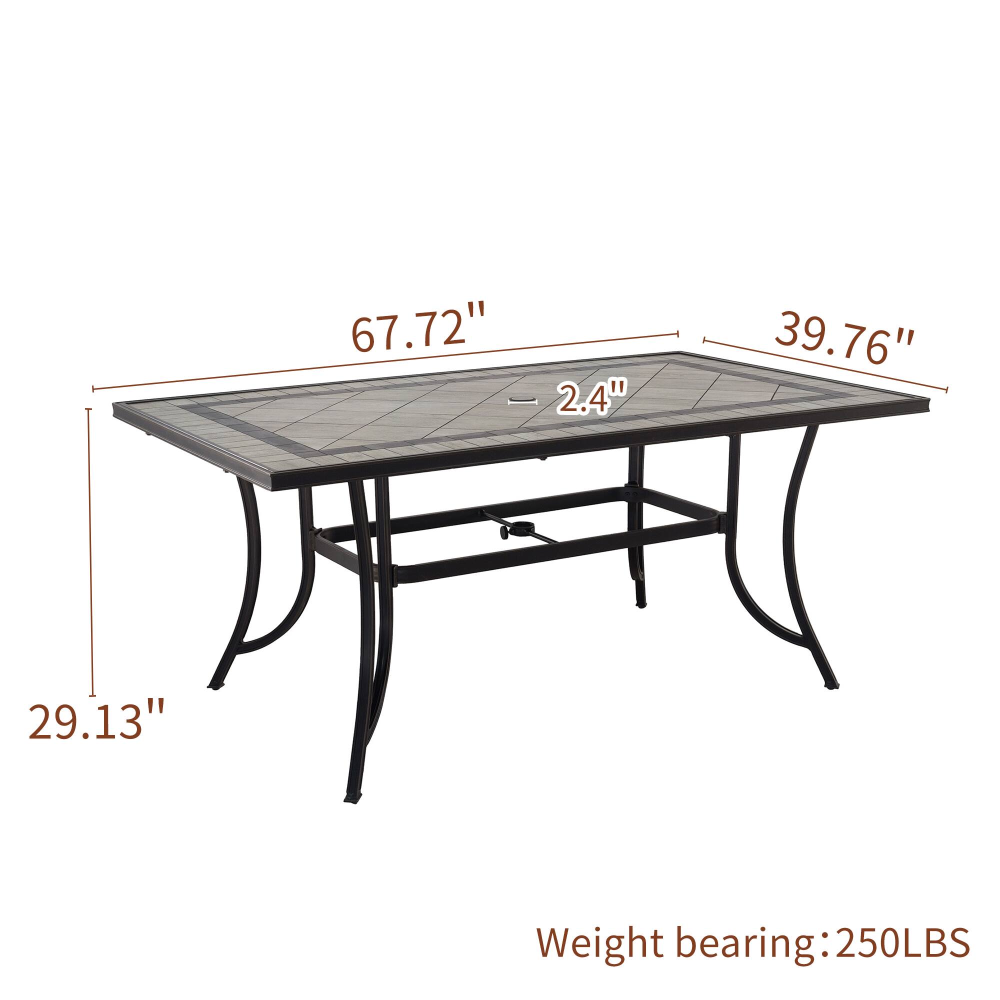67.72" x 39.76" x 2.4"  
Weight bearing: 250LBS