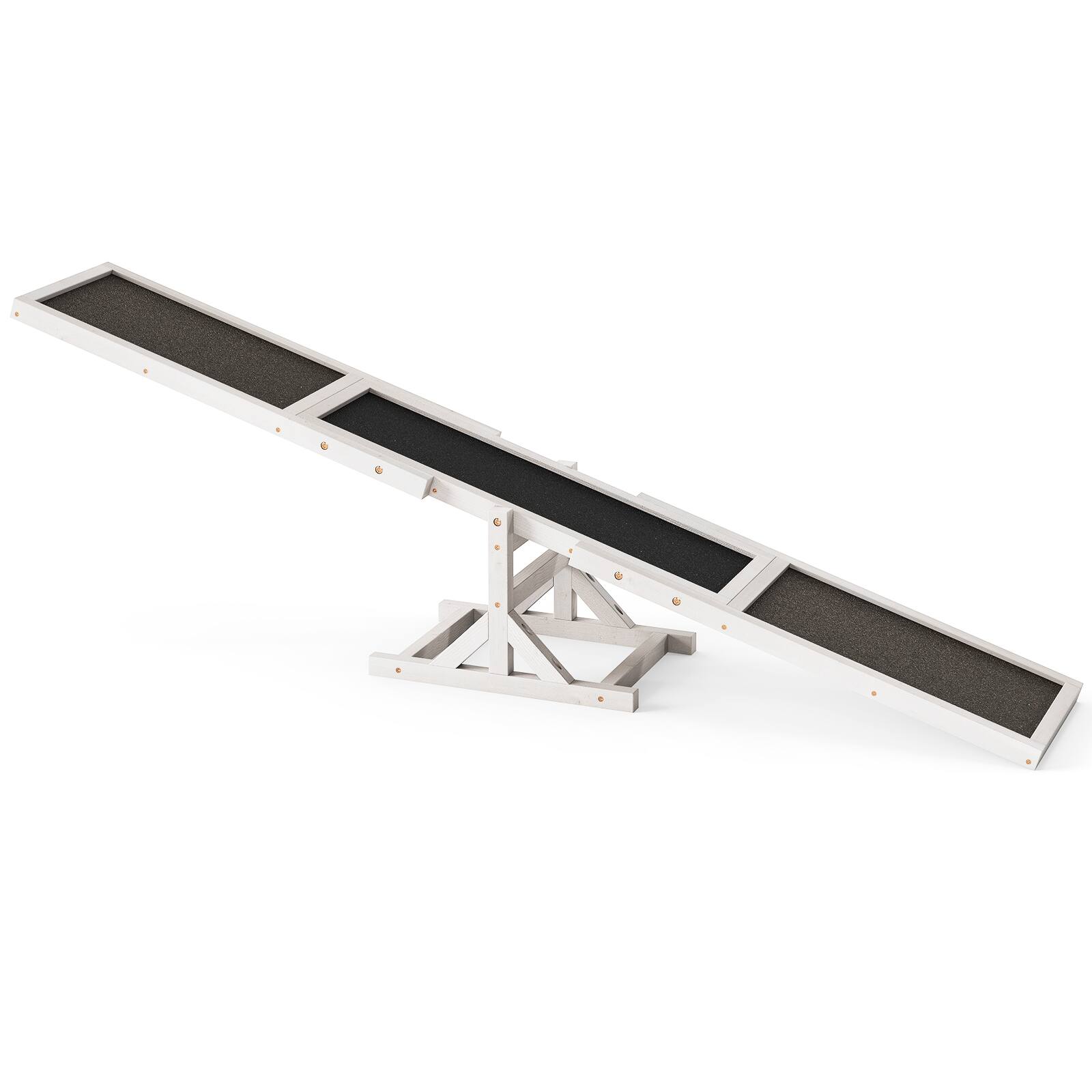 Alt View 9. Gymax - Gymax Wooden Dog Agility Seesaw Dog Exercise & Play Set Outdoor Run Game Toy White - White.