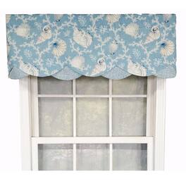 RLF Home - Luxurious Modern Design Classic Windamar Petticoat Style Window Valance 50" x 15" - Mediterranean