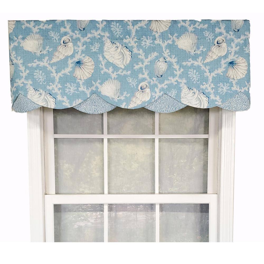 Front. RLF Home - RLF Home Luxurious Modern Design Classic Windamar Petticoat Style Window Valance 50" x 15" Mediterranean - Mediterranean.
