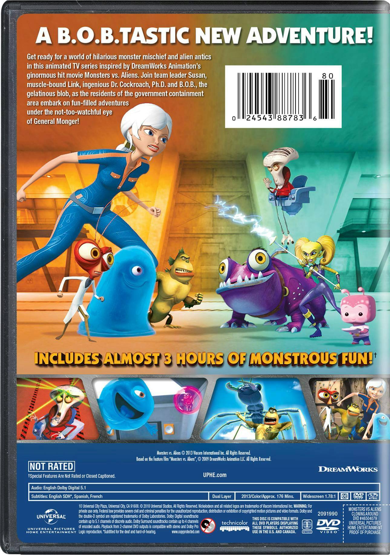Back. Monsters Vs Aliens: Cloning Around (DVD) [DVD].