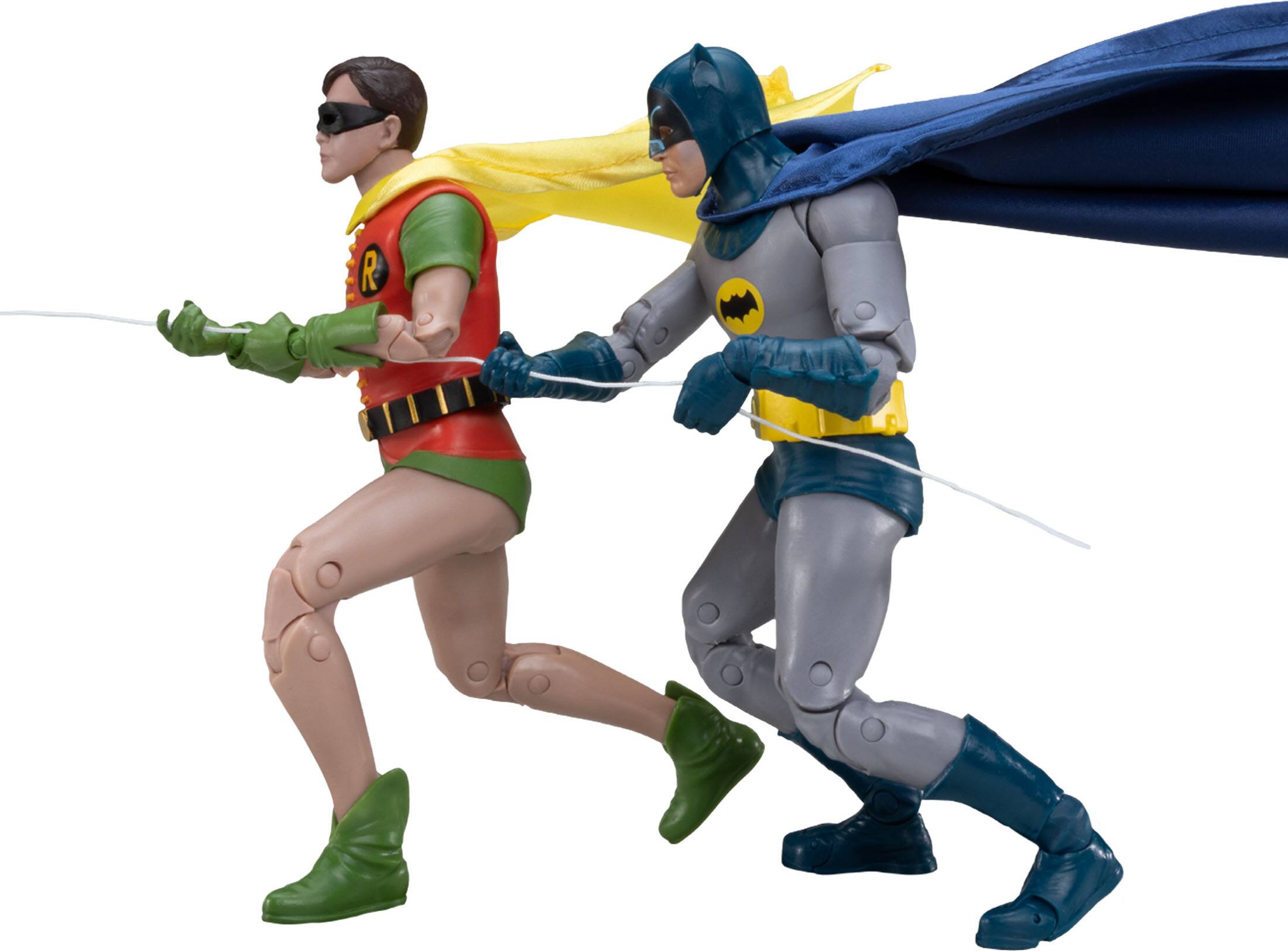 Alt View 2. McFarlane Toys - DC Multiverse 7.1" Batman and 6.9" Robin (Batman Classic TV Series) Action Figure 2 Pack McFarlane Collector Edition #5.