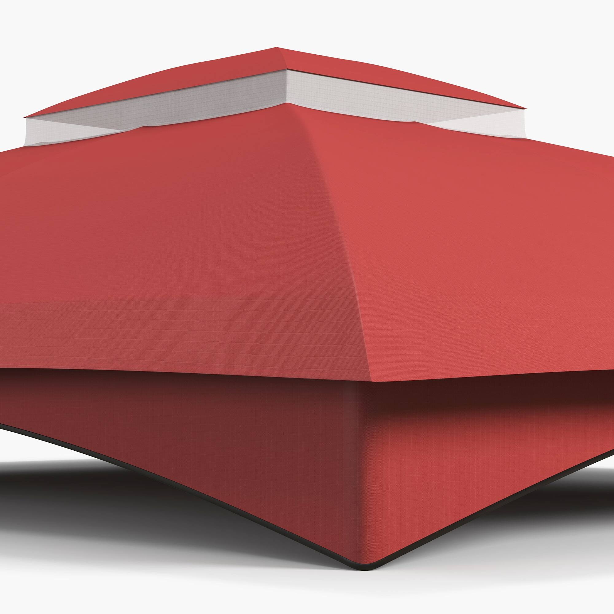 Alt View 7. Outsunny - 10' x 12' Gazebo Canopy Replacement, 2-Tier Outdoor Gazebo Cover Top Roof with Drainage Holes - Wine Red.