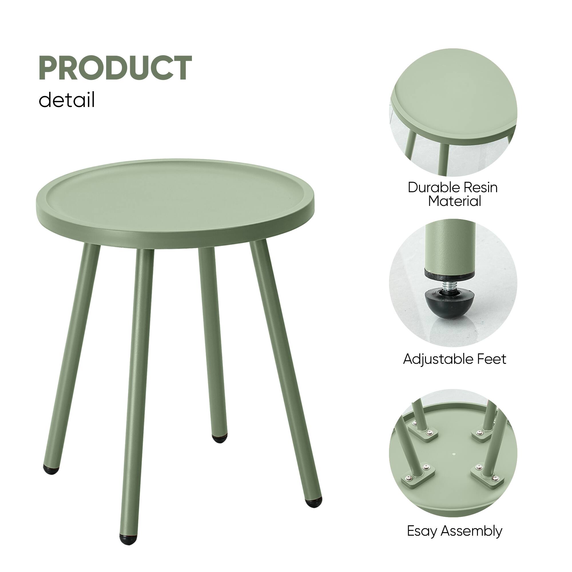 PRODUCT detail

- Durable Resin Material
- Adjustable Feet
- Easy Assembly