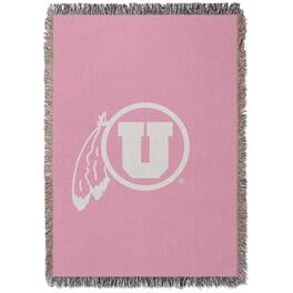 Chad & Jake - Utah Utes Woven Blanket - Pink