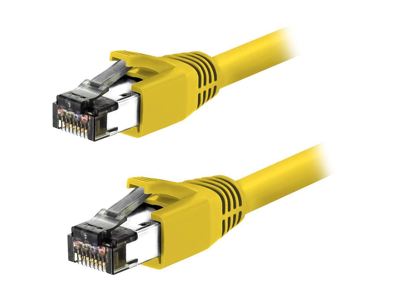 Alt View 1. Nippon Labs - Nippon Labs Cat8 RJ45 3FT 40Gbps 2000MHz S/FTP Ethernet Cable (Yellow).