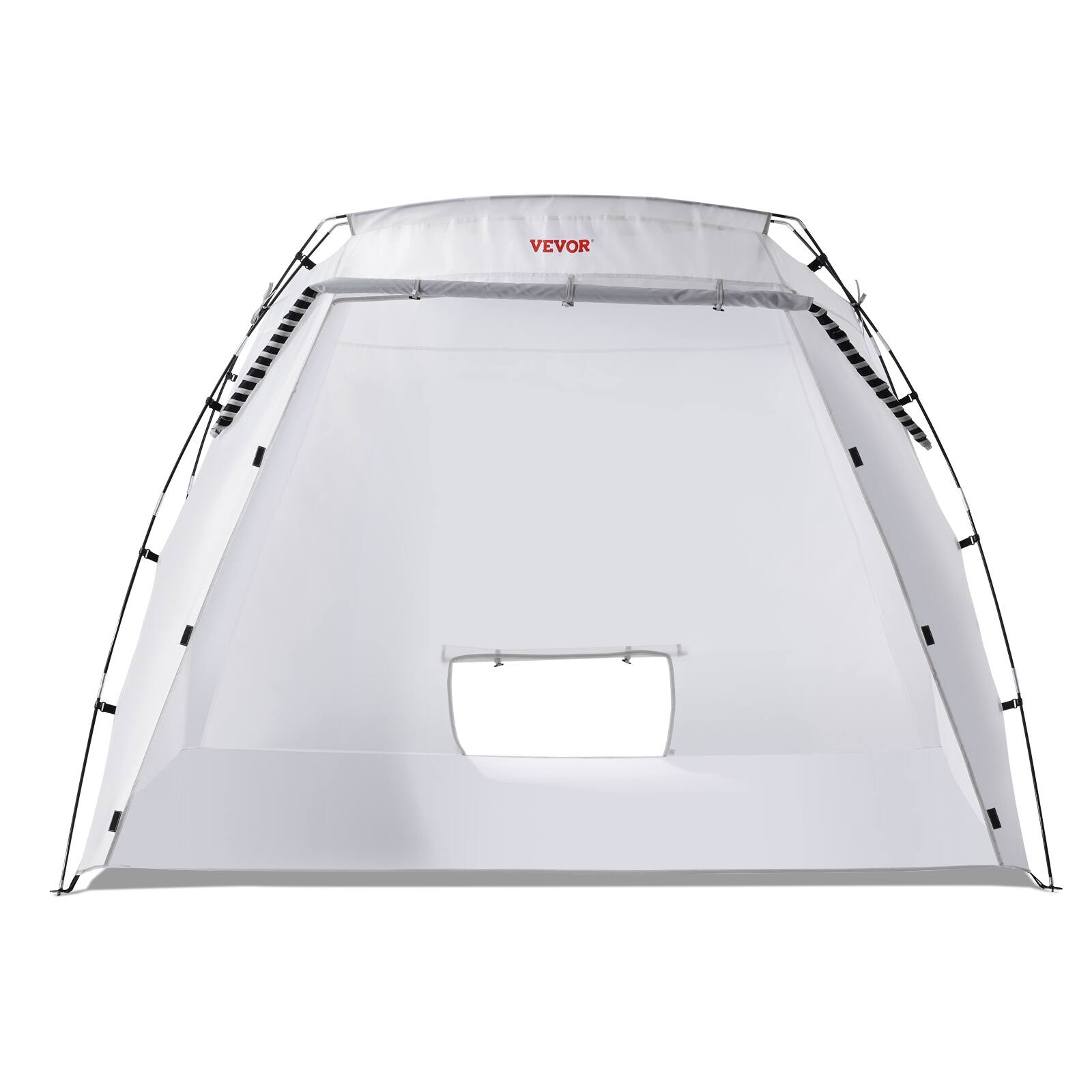 Alt View 5. VEVOR - Portable Paint Booth, Larger Spray Paint Tent with Built-in Floor & Mesh Screen, Painting Tent Station for Furniture DIY - White.