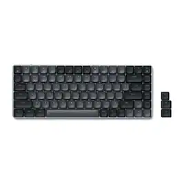 Satechi - SM1 75% Mechanical Keyboard, Backlit Bluetooth/2.4GHz/USB-C, 84 Keys - Dark Gray/Gray
