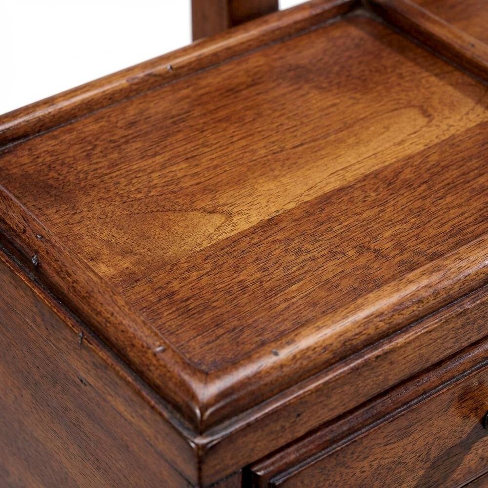 Alt View 2. Starlight Canyon Home - Traditional Valet Stand, 2 Drawers, Wooden Bedroom Clothing Organizer - Dark Brown.