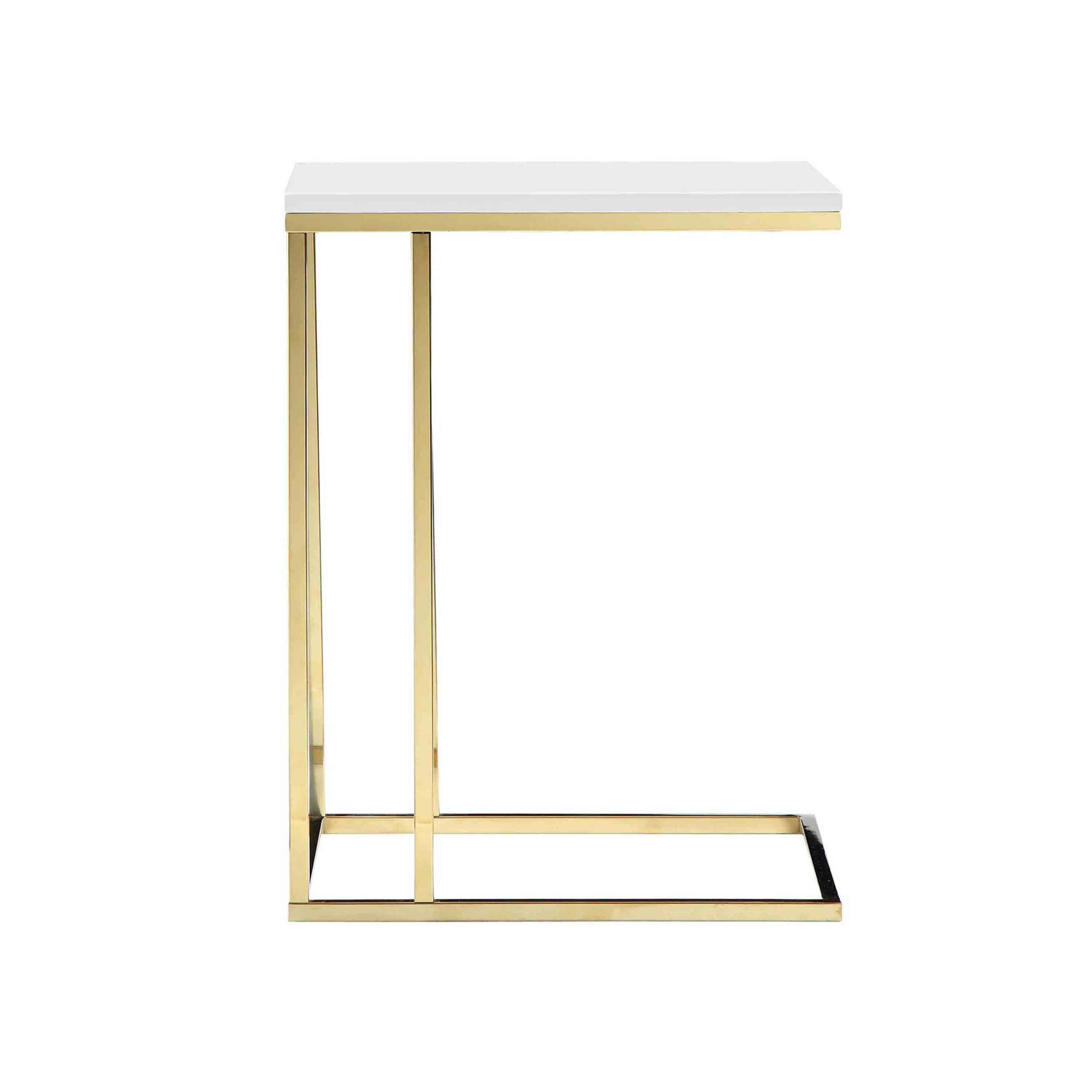 Manhattan Lane Zen 23 Inch Side End Tray Table, Tray Top, Steel Base ...