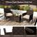 3 Piece Patio Rattan Chair Set: Curved Backrest, Reinforced Metal Frame, Adjustable Footpads