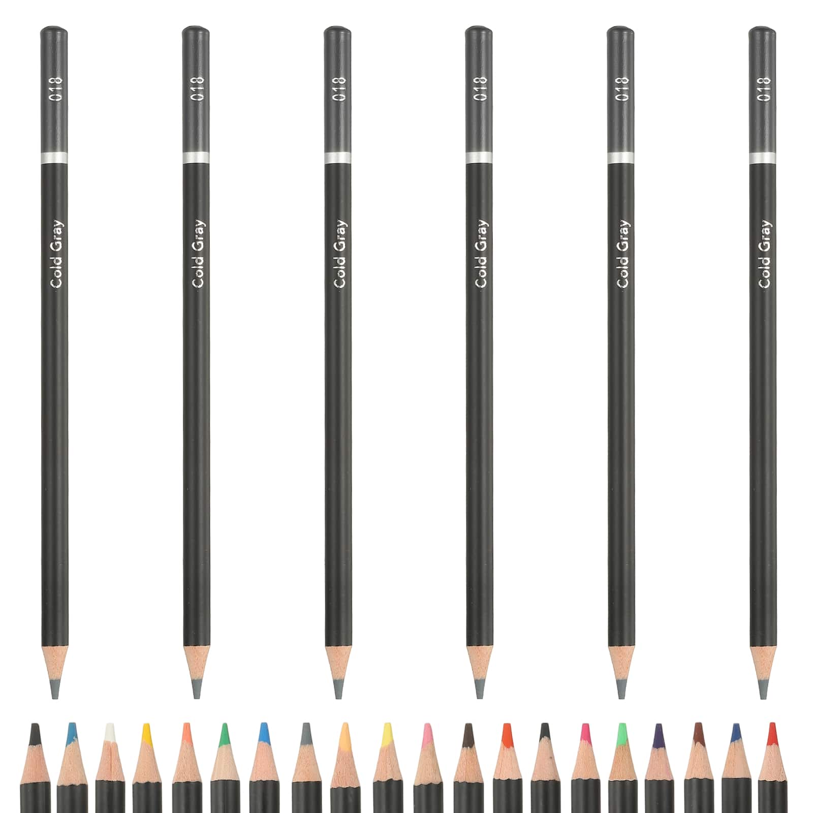 Unique Bargains - Colored Pencils, Oil-Based Drawing Pencils for Adult Coloring Books, Artists, Beginners, 6pcs, Grey - Gray price history on PriceWatchPro