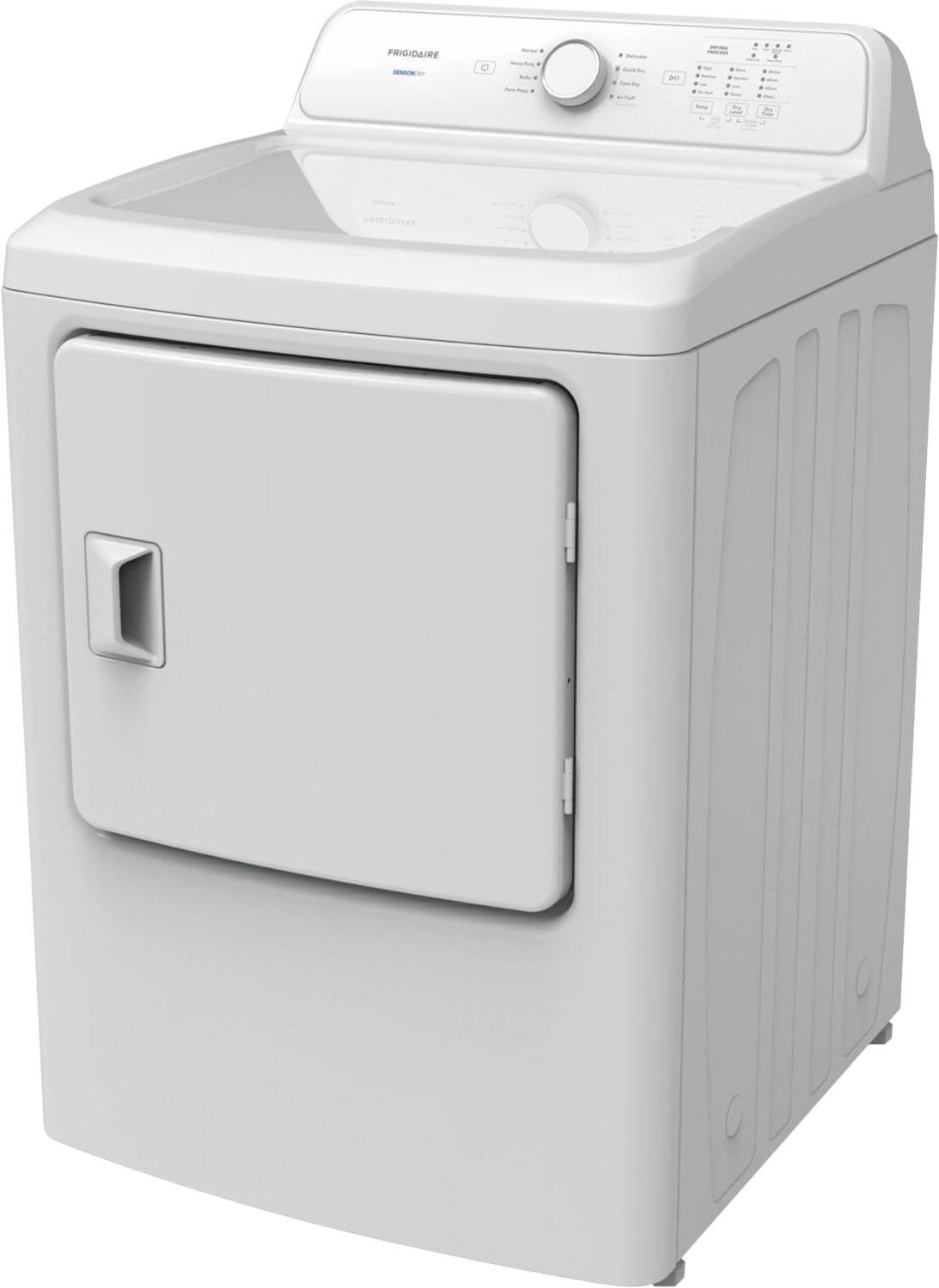 Angle. Frigidaire - 7 Cu. Ft. Gas Dryer with 8 Dry Cycles - White.