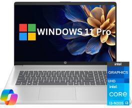 HP - Upgraded - 17.3" HD+ Laptop - Intel Core i3 N305 2023 - 16GB Memory - 512GB SSD-Windows 11 Pro - Silver
