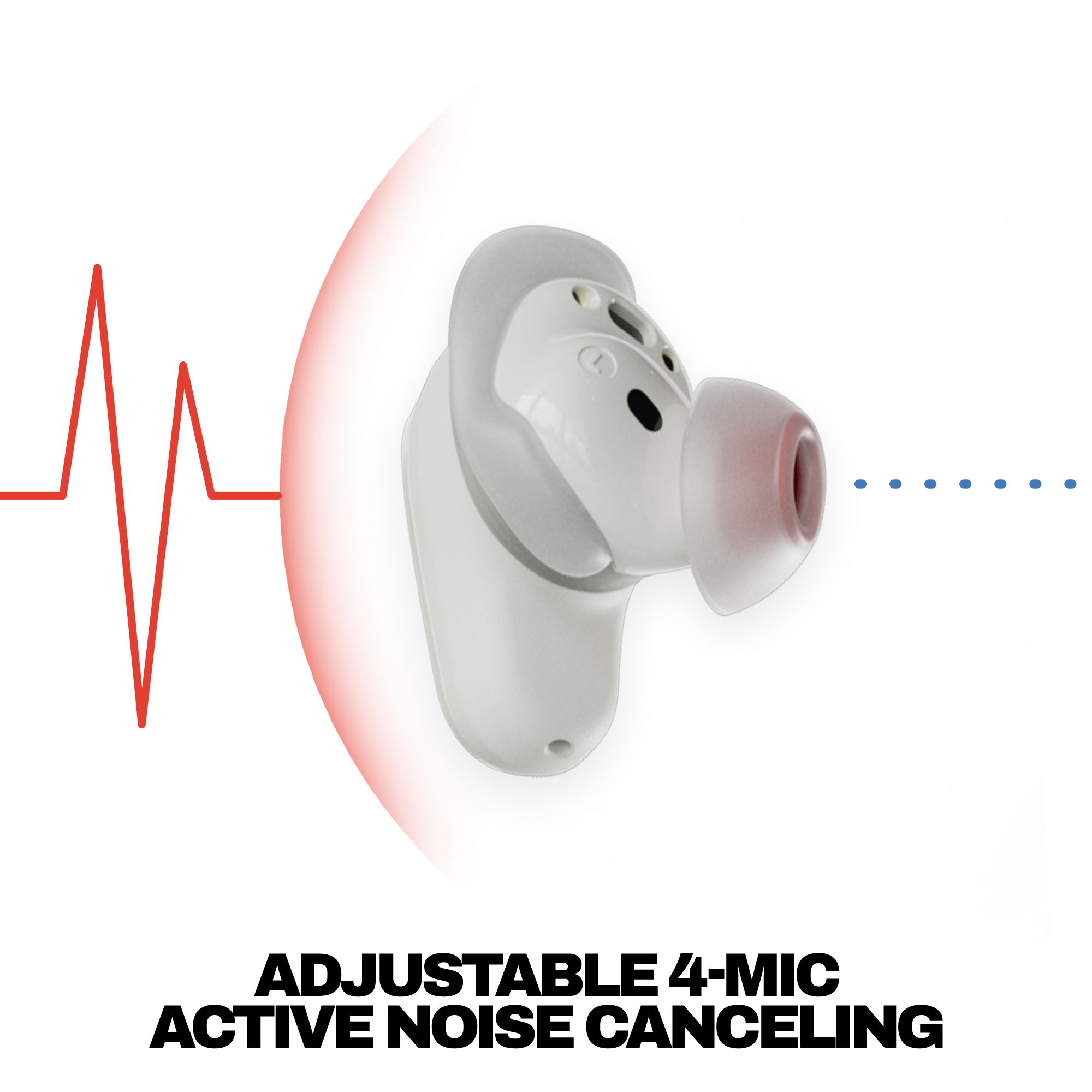 Left. Skullcandy - Method 360 ANC True Wireless Noise Cancelling Earbuds - Bone.