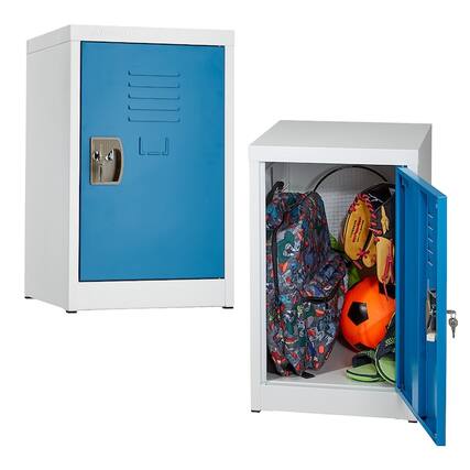 Front. AdirOffice - Storage Locker 629-Series 24" H 1-Tier Steel Locker with Key Lock - Blue.