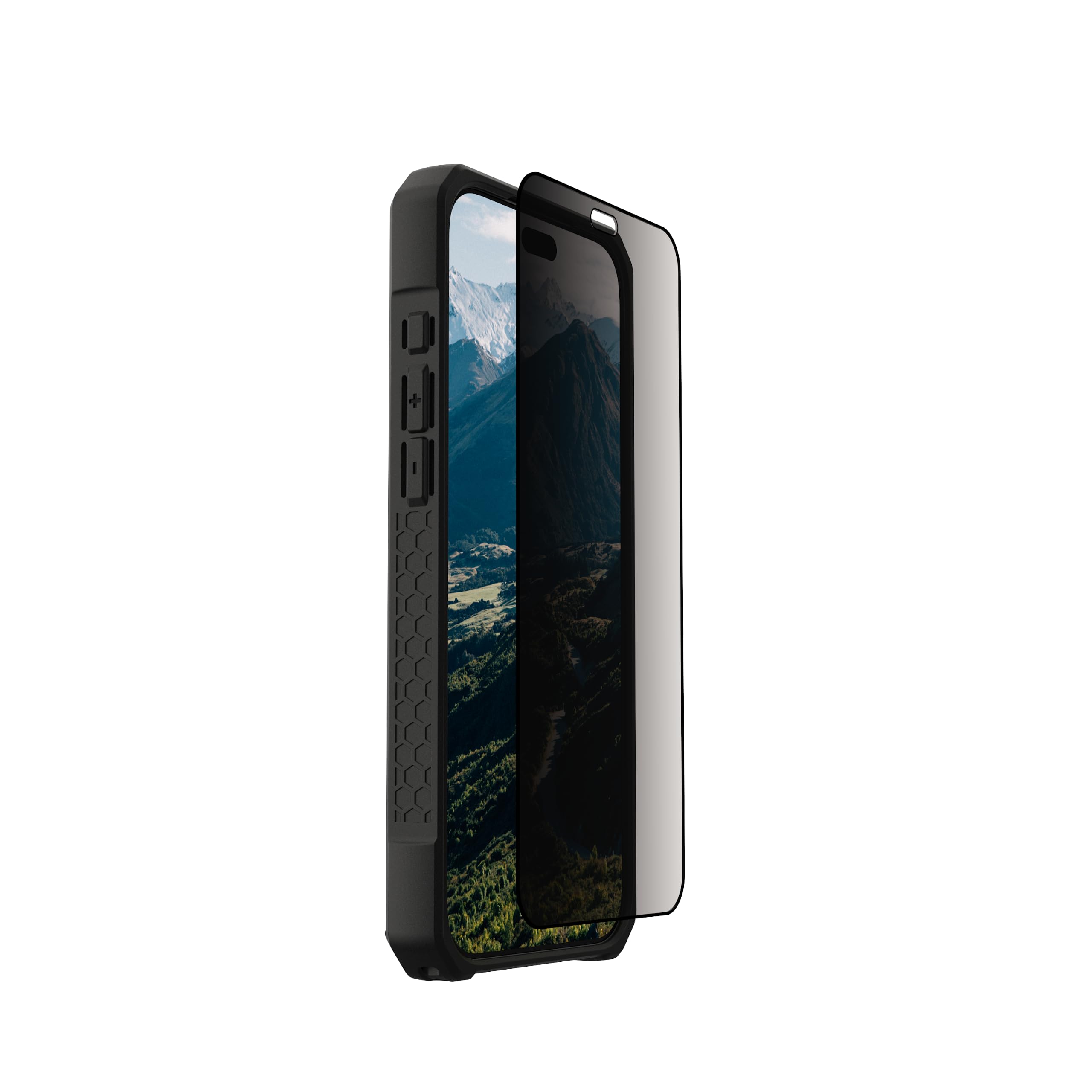 Alt View 3. UAG - iPhone 18 Pro Max/iPhone 17 Pro Max Privacy Screen Protector, Tempered Glass, 30-degree, 2-Way Privacy - Privacy Tint.