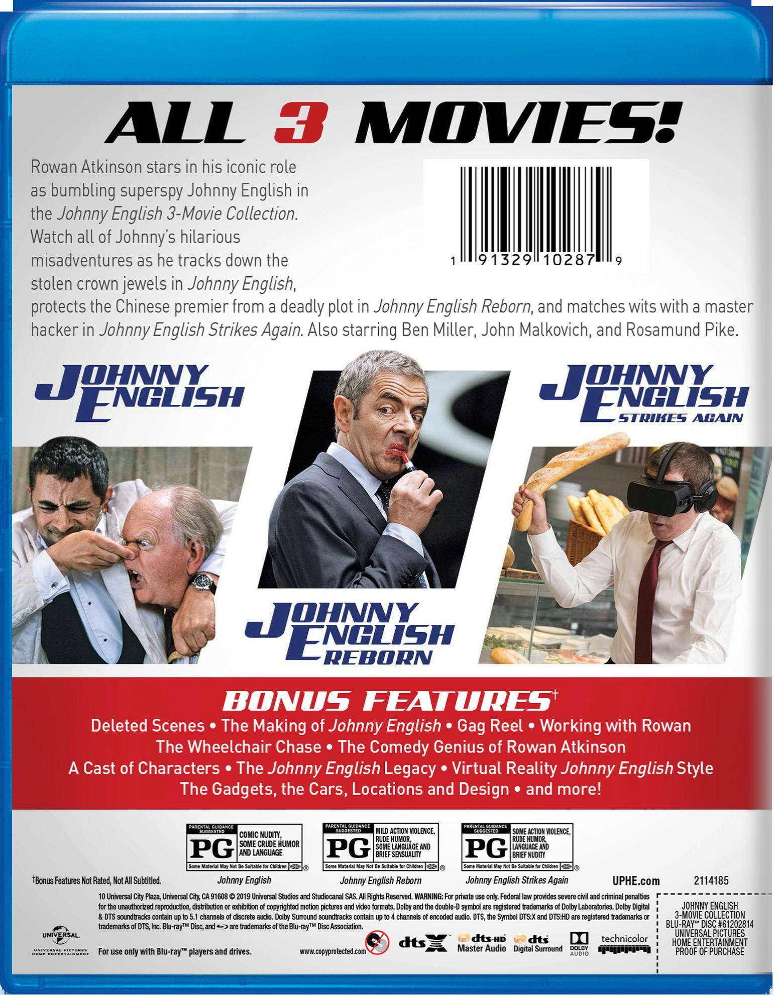 Angle. Johnny English: 3-movie Collection (Blu-ray Set) [Blu-ray].