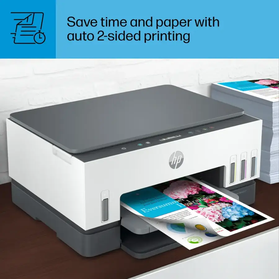 Save time and paper with auto 2-sided printing.