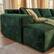 Alt View 2. FUFU & GAGA - Dark Green Modular Plush Velvet Sectional Sofa with Chaise, Soft High-Density Foam, Pet-Friendly Living Room Couch - Dark Green.