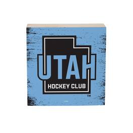 Evergreen Enterprises - Utah Hockey Club 6" Square Fan Chant Wood Block Shelf Sign - Multicolor
