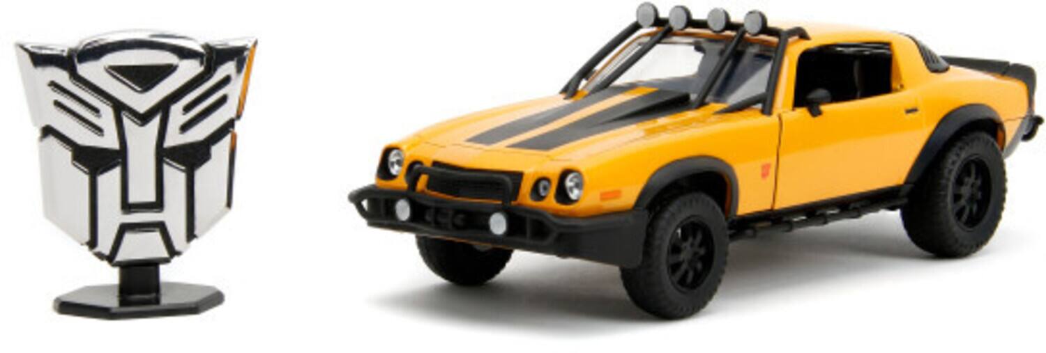 Photos - Action Figures / Transformers Jada Toys - 1:24 1977 Chevy Camaro - Transformers Rise Of The Beast - Bumblebee with Badge - Collectibles - Multicolor 80131 