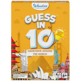 SpinMaster Games - Skillmatics Guess in 10 Countries of the World Card Game for Kids & Families Ages 8+, Travel-Friendly 2–6 Players - Yellow