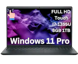 Dell - Upgraded - 15.6" 2K Touchscreen Laptop - Intel 13th Generation Core i7 1355U 2023 - 8GB Memory - 1 TB Storage-Windows 11 Pro - Black