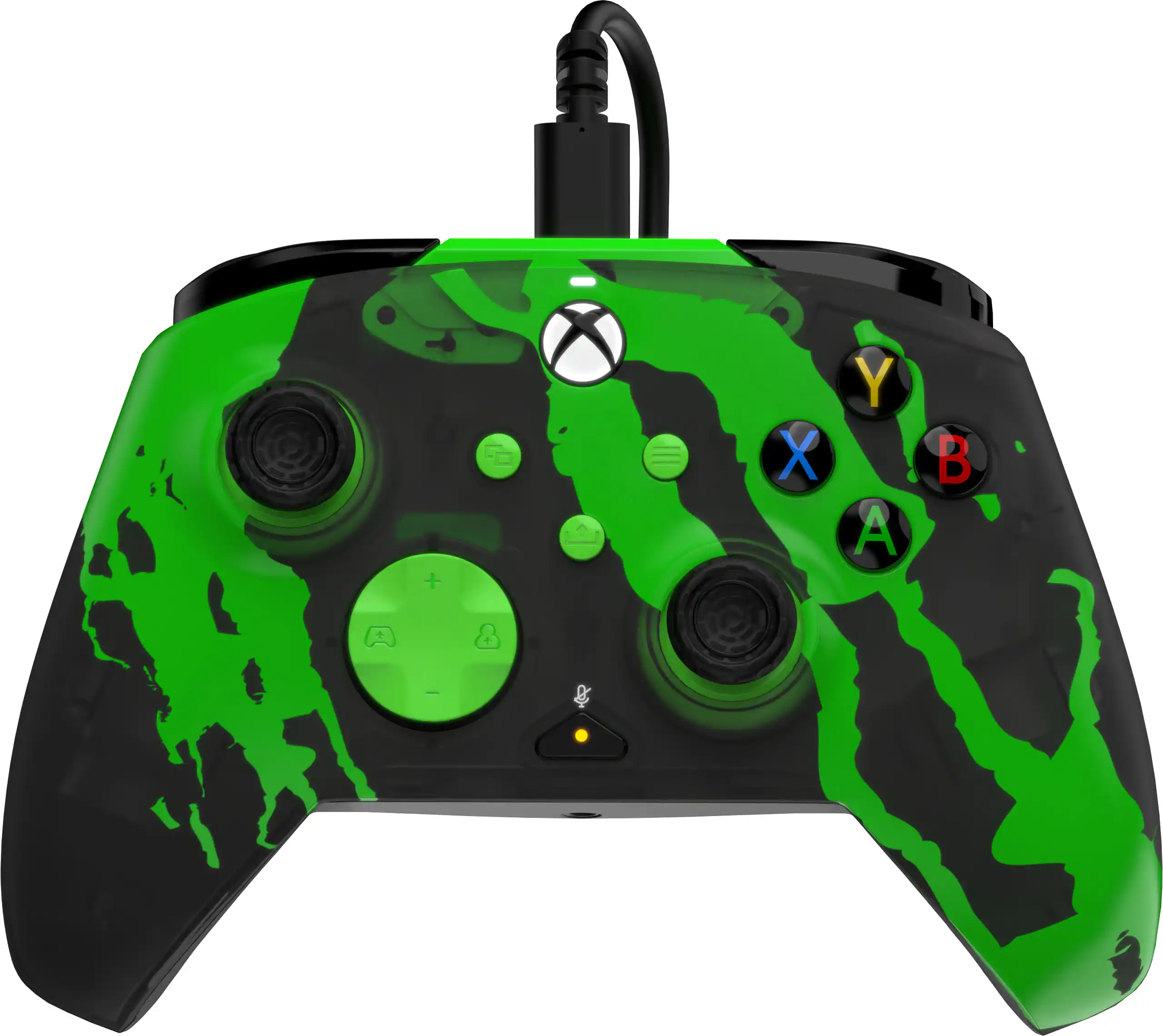 Front. Turtle Beach - Rematch Glow Advanced Wired Controller for Xbox Series X|S, Xbox One & Windows - Jolt Green.