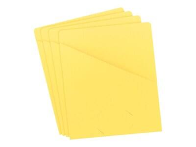 Alt View 4. Smead -  Paper Stock File Jacket, Letter Size, Yellow, 25/Pack  - Yellow.