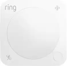 Front. Ring - Motion Detector (newest model) – On Amazon Sidewalk, no hub needed, Pro Monitoring (sold separately) - White.