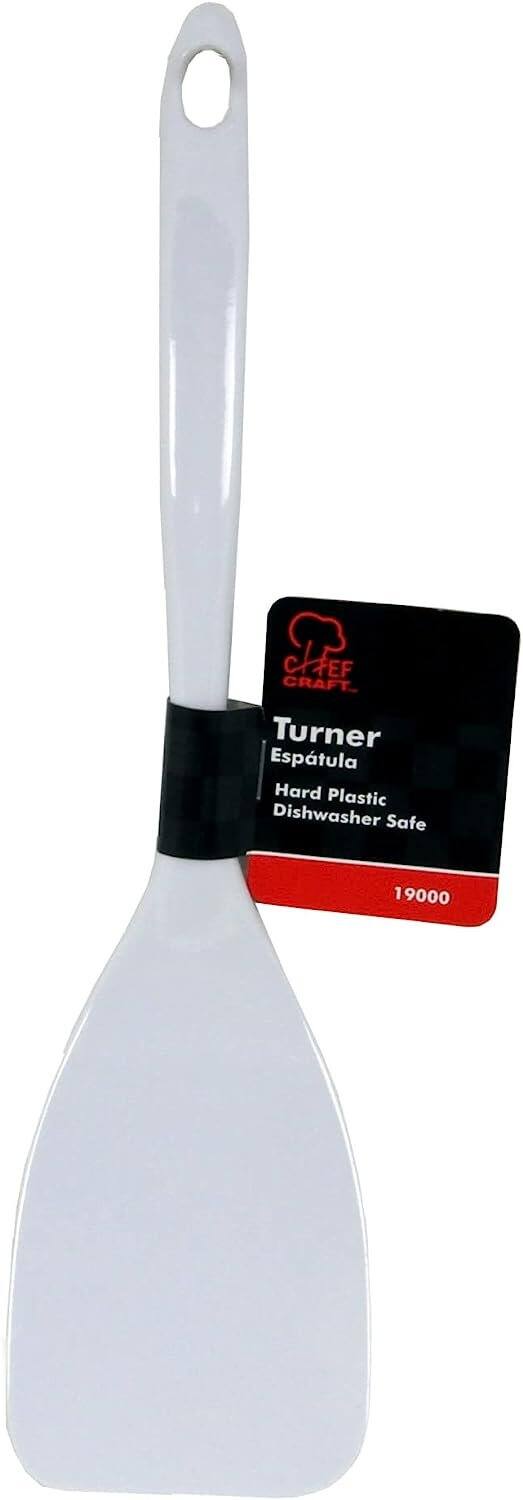Chef Craft Turner  
Espátula  
Hard Plastic  
Dishwasher Safe  
19000