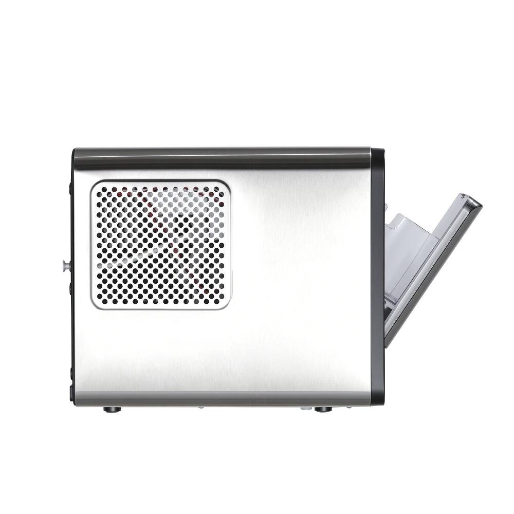 Alt View 7. Loheer - Loheer Countertop Nugget Ice Maker 33 lbs Daily Self Cleaning Portable Machine with Scoop for Home Kitchen Bar - Silver.