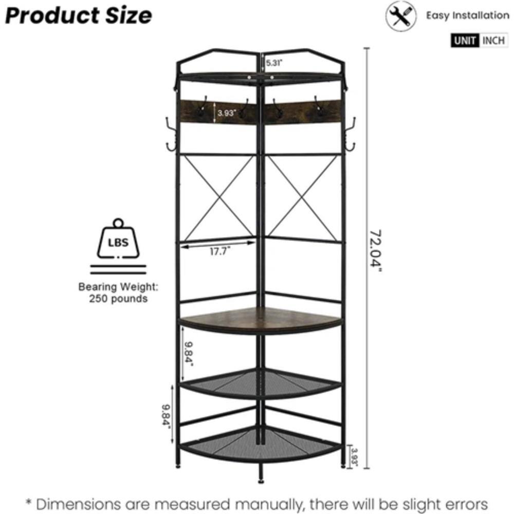 Product Size

Easy Installation

UNIT INCH

Bearing Weight: 250 pounds

Dimensions:
- Height: 72.04"
- Width: 17.7"
- Depth: 5.31"
- Shelf Depth: 3.93"
- Shelf Height: 9.84"

*Dimensions are measured manually, there will be slight errors