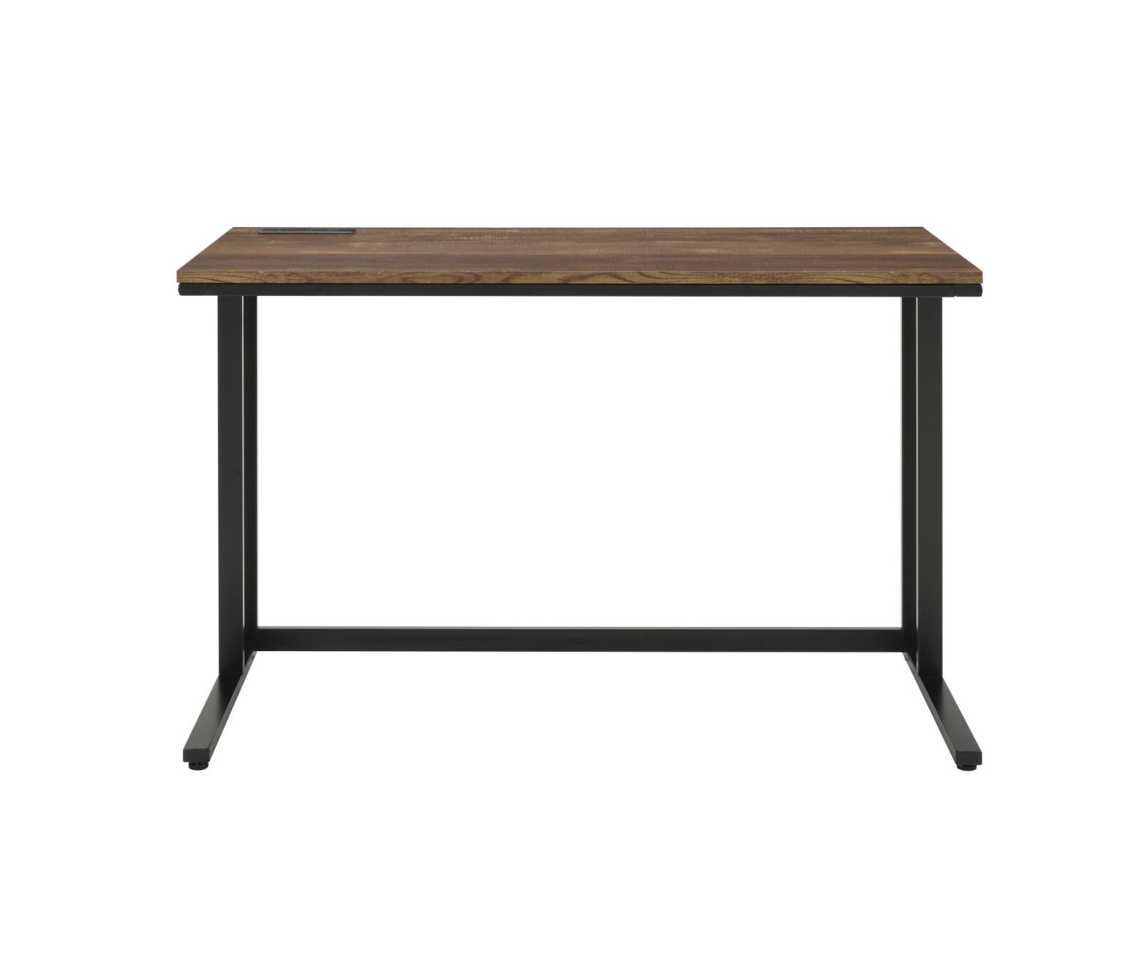 Alt View 7. Glintex - Rectangular Writing Desk with Built-in USB Port and Plug, Open Base Design and Spacious Knee Clearance - Black,Walnut.