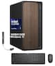 HP - OmniDesk Desktop (Ultra 7-265, 16GB, 512GB SSD, Intel Graphics, WiFi 6, Bluetooth 5.4, RJ-45,Win 11 Home) w/USB Hub - Dark Wood