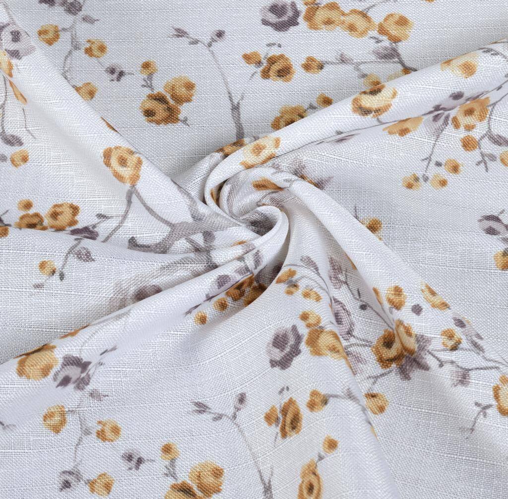 Alt View 4. Kate Aurora - Kate Aurora Complete 3 Piece Rod Pocket Cherry Blossom Cafe Kitchen Curtain Tier & Valance Set - Gold - Gold.